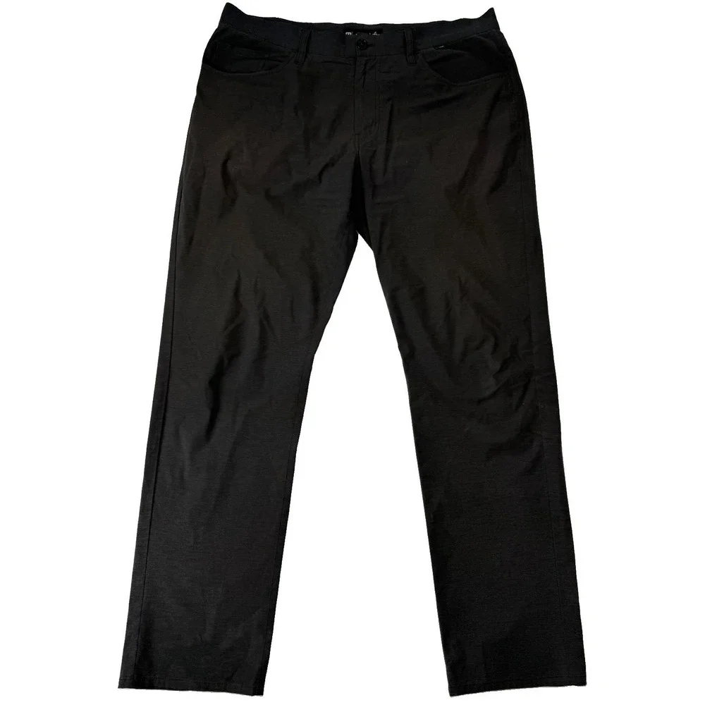 Travis Mathew Pants Mens 36X30 Charcoal Black Golf Performance Chino Active Flex